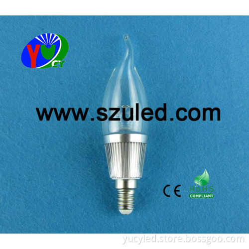 E14 Screw Base 3*1W LED Candle Light